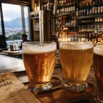 Brasserie artisanale Grenoble : verres de bière locale en taproom
