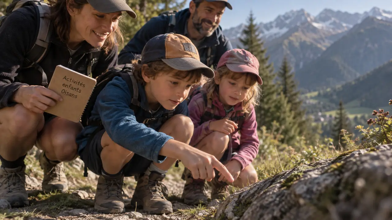 Activités enfants Oisans : famille en randonnée près du Bourg-d’Oisans