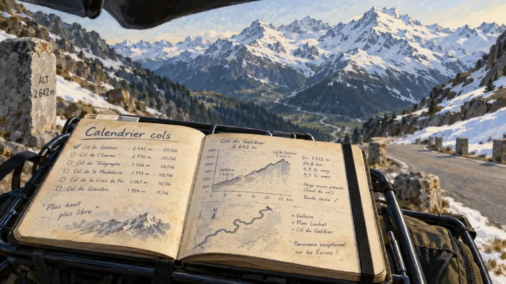 calendrier cyclotourisme rhône alpes : carnet cols par altitude sur vélo