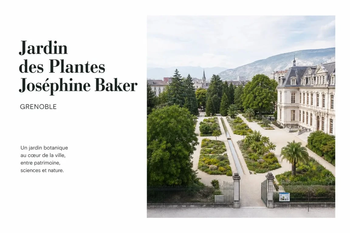 Jardin des plantes grenoble : vue d’ensemble du Jardin des Plantes Joséphine Baker à Grenoble