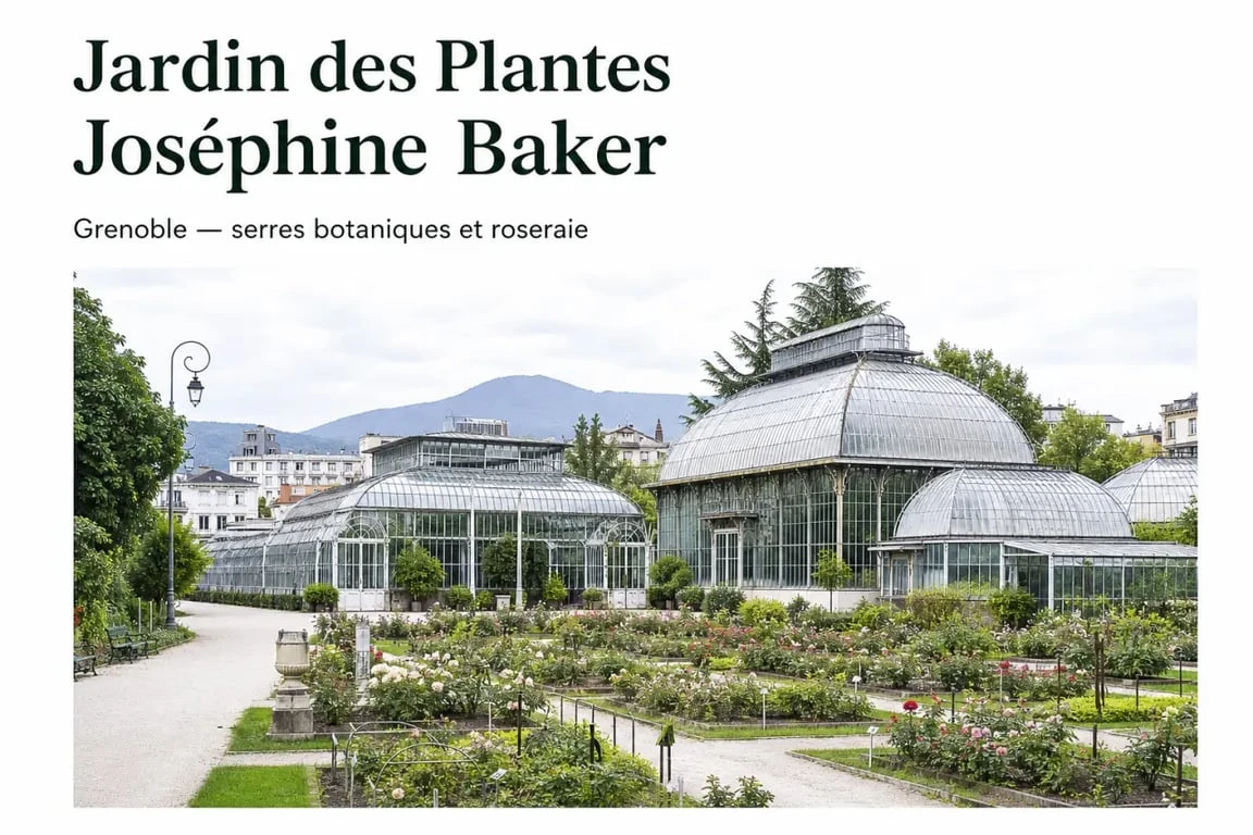 Serres et roseraie du jardin des plantes grenoble à Grenoble