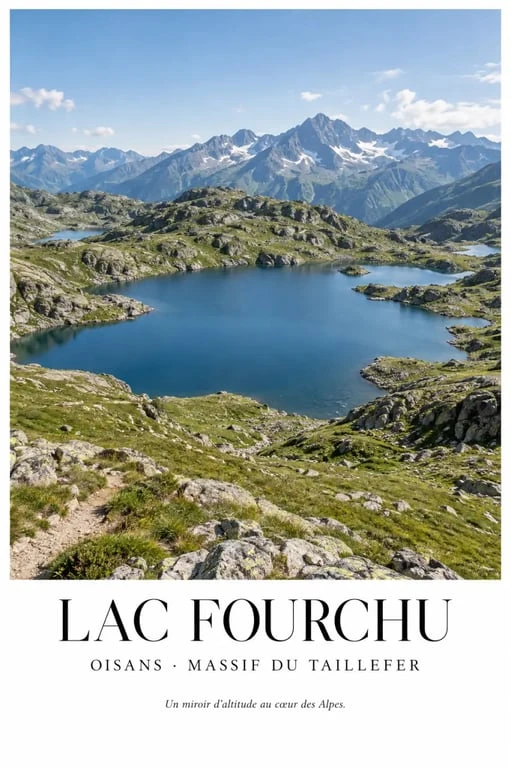 Rando Taillefer au lac Fourchu dans le massif de l'Oisans
