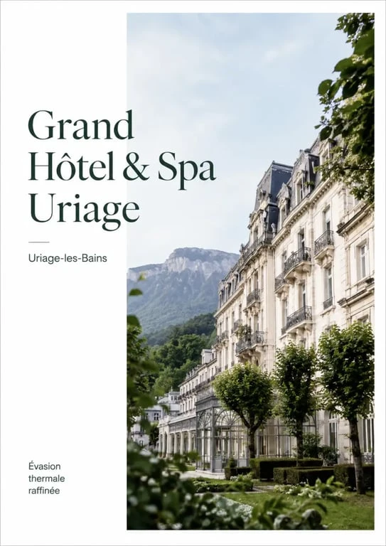 Le grand hôtel & spa uriage à Uriage-les-Bains, façade élégante et cadre thermal près de Grenoble