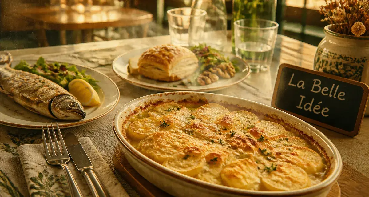 Restaurant la petite idee à Grenoble, La Belle Idée : gratin dauphinois et ardoise La Belle Idée