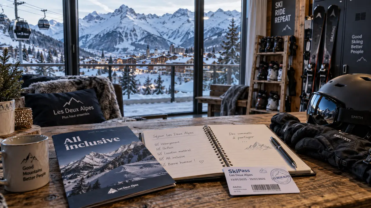 Week end all inclusive les deux alpes : skis, SkiPass et suppléments à réserver